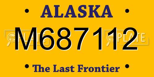 M687112 Alaska License Plate