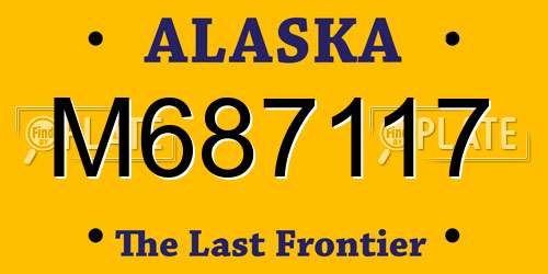 M687117 Alaska License Plate