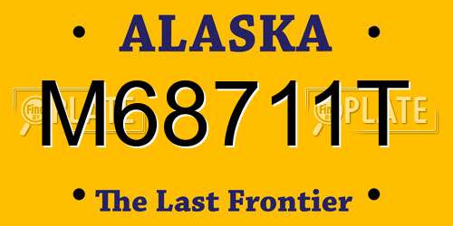 M68711T Alaska License Plate