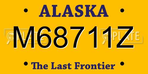 M68711Z Alaska License Plate