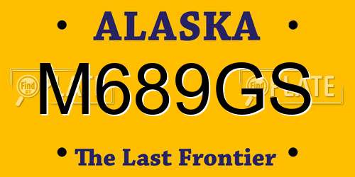 M689GS Alaska License Plate