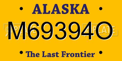 M69394O Alaska License Plate