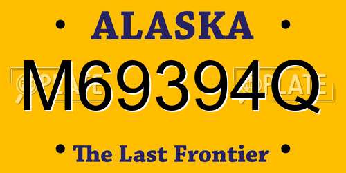 M69394Q Alaska License Plate