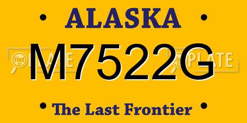 M7522G Alaska License Plate
