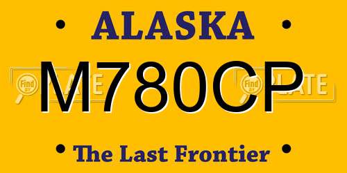 M780CP Alaska License Plate