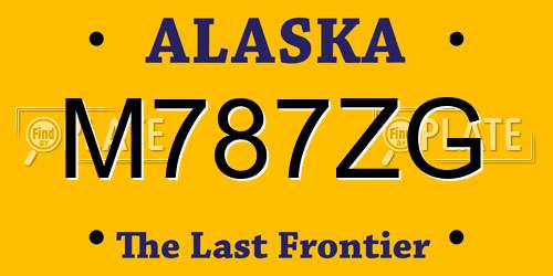 M787ZG Alaska License Plate