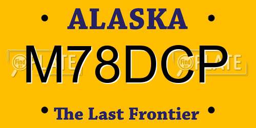 M78DCP Alaska License Plate