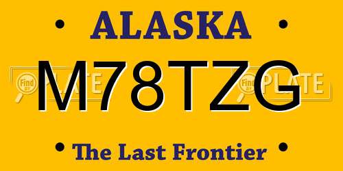 M78TZG Alaska License Plate