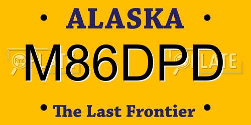 M86DPD Alaska License Plate