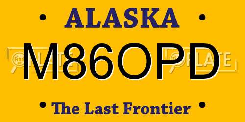 M86OPD Alaska License Plate