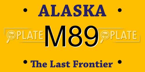 M89 Alaska License Plate