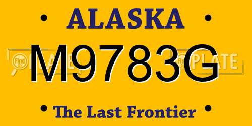 M9783G Alaska License Plate