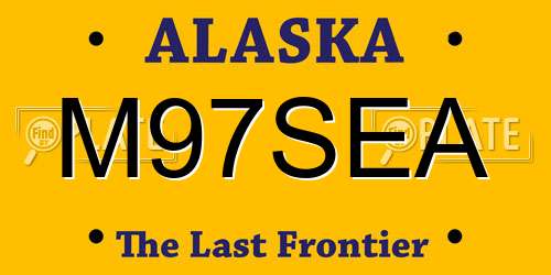 M97SEA Alaska License Plate