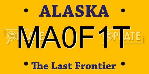 MA0F1T Alaska License Plate
