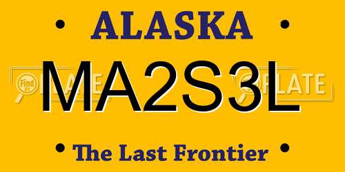 MA2S3L Alaska License Plate