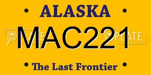MAC221 Alaska License Plate