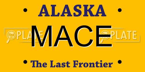 MACE Alaska License Plate