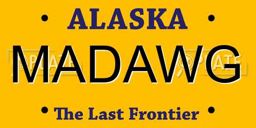 MADAWG Alaska License Plate