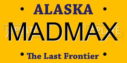 MADMAX Alaska License Plate