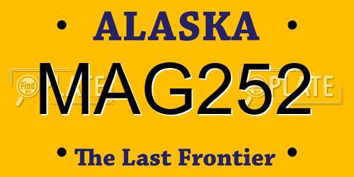 MAG252 Alaska License Plate