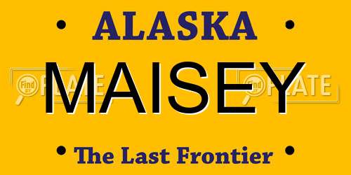 MAISEY Alaska License Plate