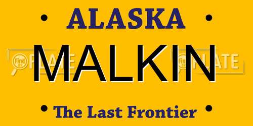 MALKIN Alaska License Plate
