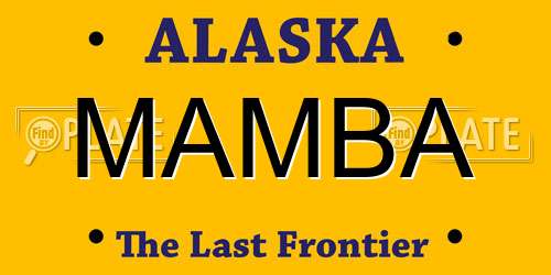 MAMBA Alaska License Plate