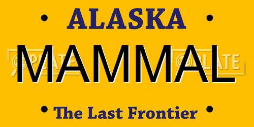 MAMMAL Alaska License Plate