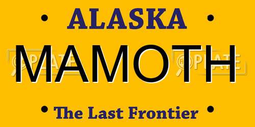 MAMOTH Alaska License Plate