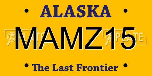 MAMZ15 Alaska License Plate