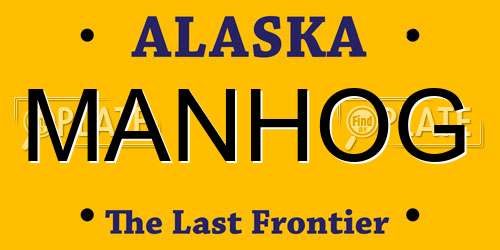 MANHOG Alaska License Plate