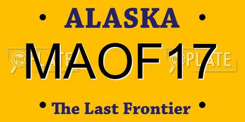 MAOF17 Alaska License Plate