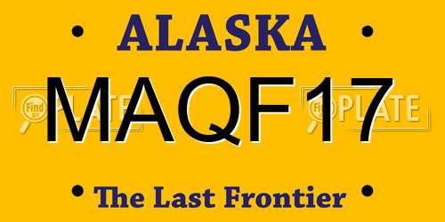 MAQF17 Alaska License Plate