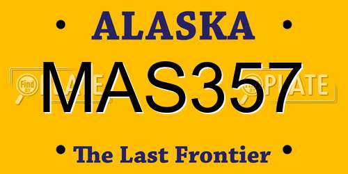MAS357 Alaska License Plate