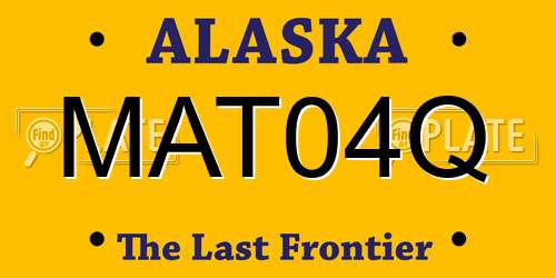 MAT04Q Alaska License Plate