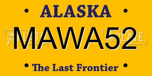 MAWA52 Alaska License Plate