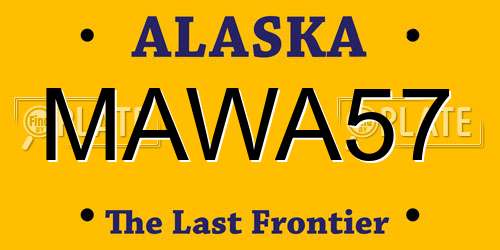 MAWA57 Alaska License Plate