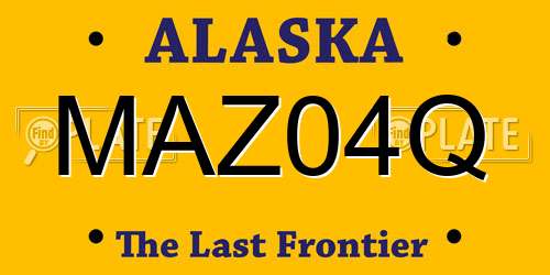 MAZ04Q Alaska License Plate