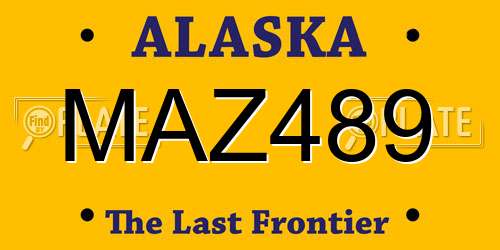 MAZ489 Alaska License Plate