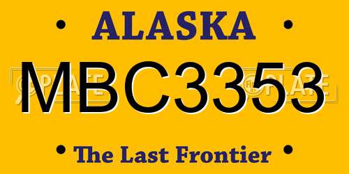 MBC3353 Alaska License Plate