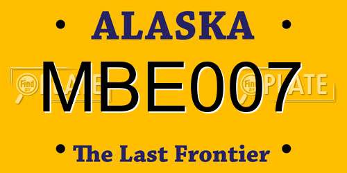 MBE007 Alaska License Plate