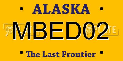 MBED02 Alaska License Plate