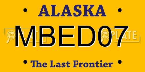 MBED07 Alaska License Plate