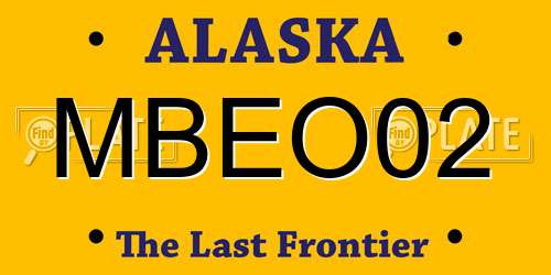 MBEO02 Alaska License Plate