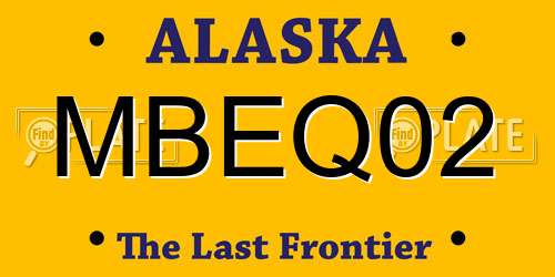 MBEQ02 Alaska License Plate