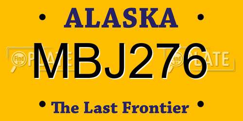 MBJ276 Alaska License Plate