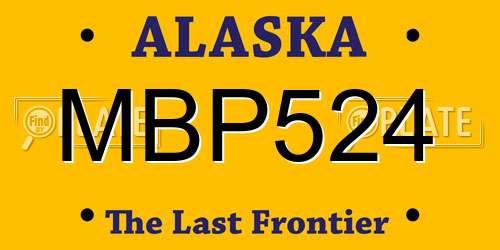 MBP524 Alaska License Plate