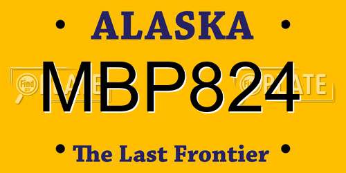 MBP824 Alaska License Plate