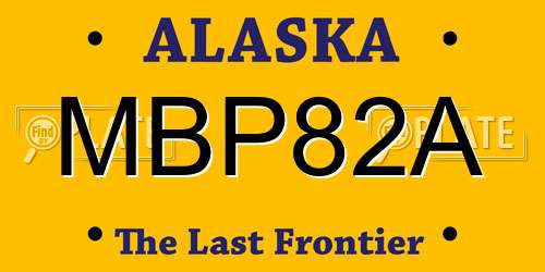 MBP82A Alaska License Plate