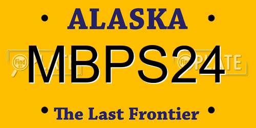 MBPS24 Alaska License Plate
